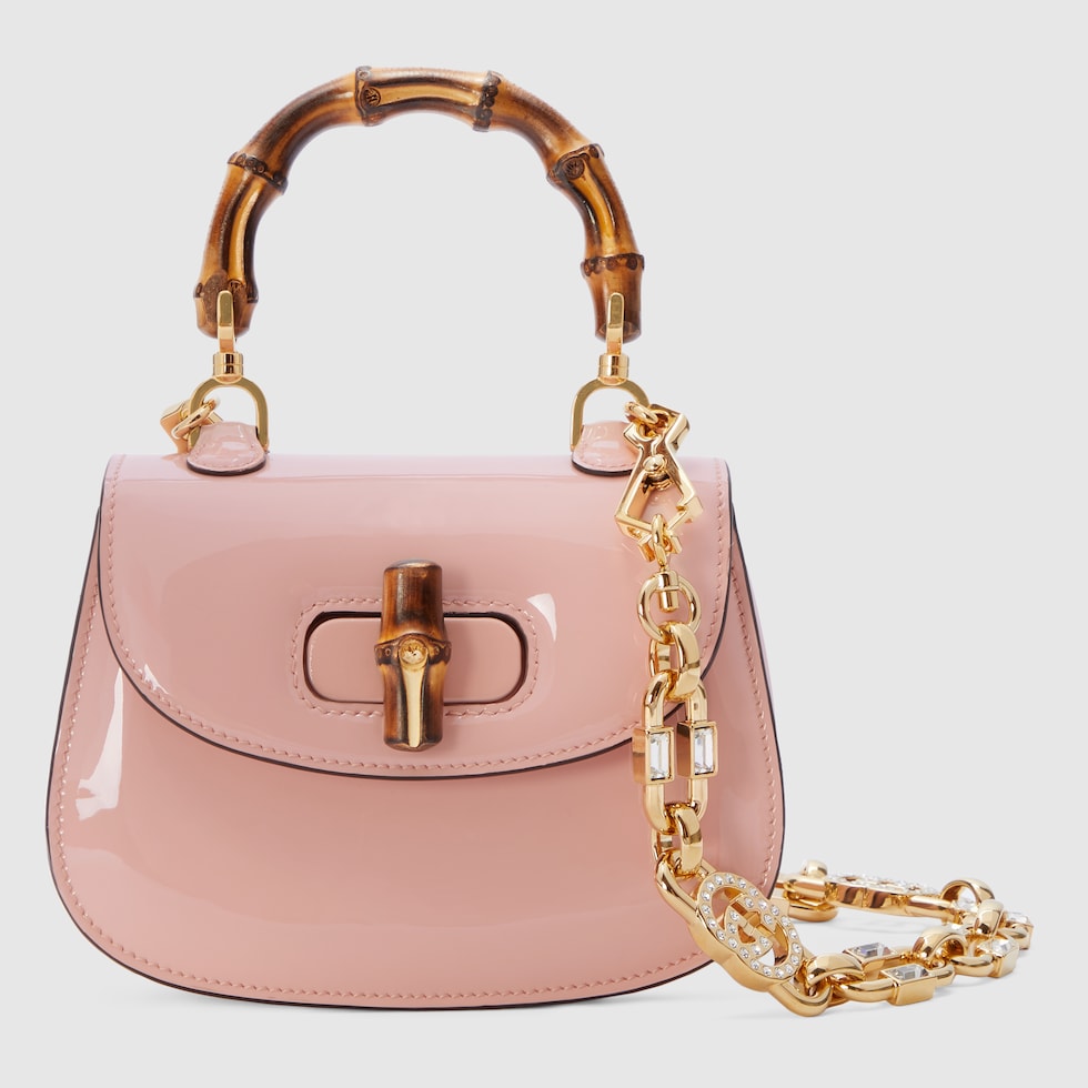 Gucci Bamboo 1947 mini bag in light pink patent leather Gucci Bamboo 1947 mini bag in light pink patent leather