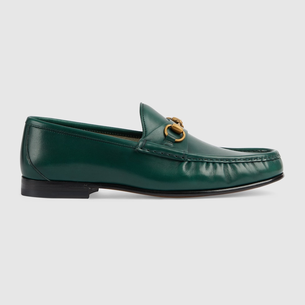GUCCI グッチ　ヨルダーン　シルバーホースビット　35 グリーン　ローファー GUCCI グッチ ヨルダーン シルバーホースビット 35 グリーン