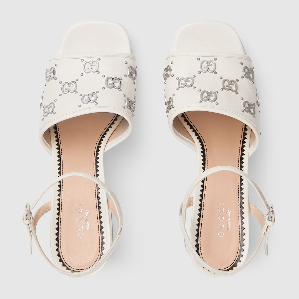 【可愛いモノグラム♪】GUCCI Women Sandals Women's sandal with Double G in beige cotton crochet | GUCCI® US