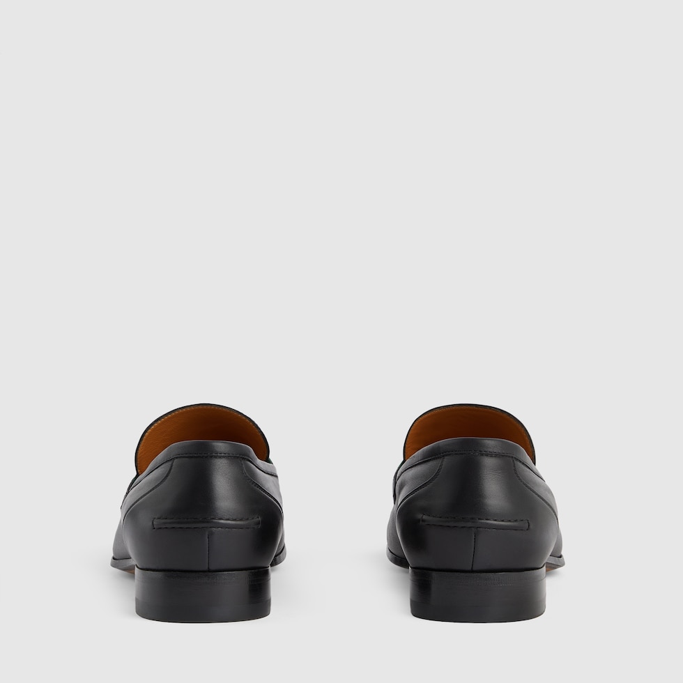 Gucci HA HA HA loafer with Interlocking G in black leather Gucci HA HA HA loafer with Interlocking G in black leather