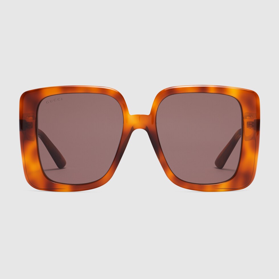 Gucci 54mm square sunglasses havana shop