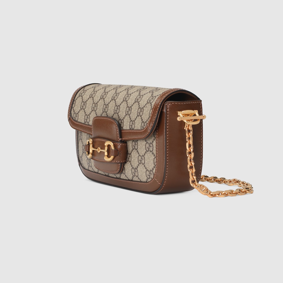 正規品販売！ small 1955 Horsebit Gucci shoulder GG ebony and beige in bag グラフィックボード・グラボ・ビデオカード