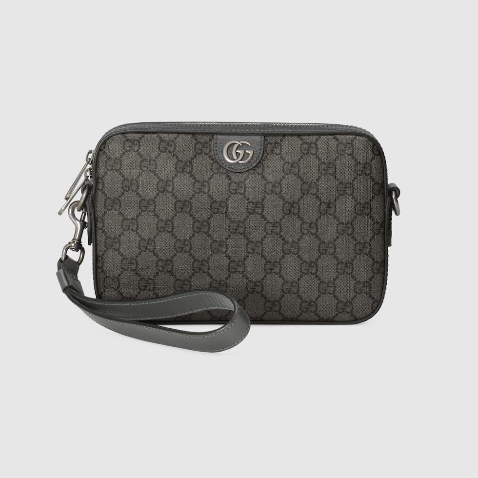 Borsa a tracolla Ophidia misura piccola in Tessuto Supreme grigio e nero GUCCI Italia