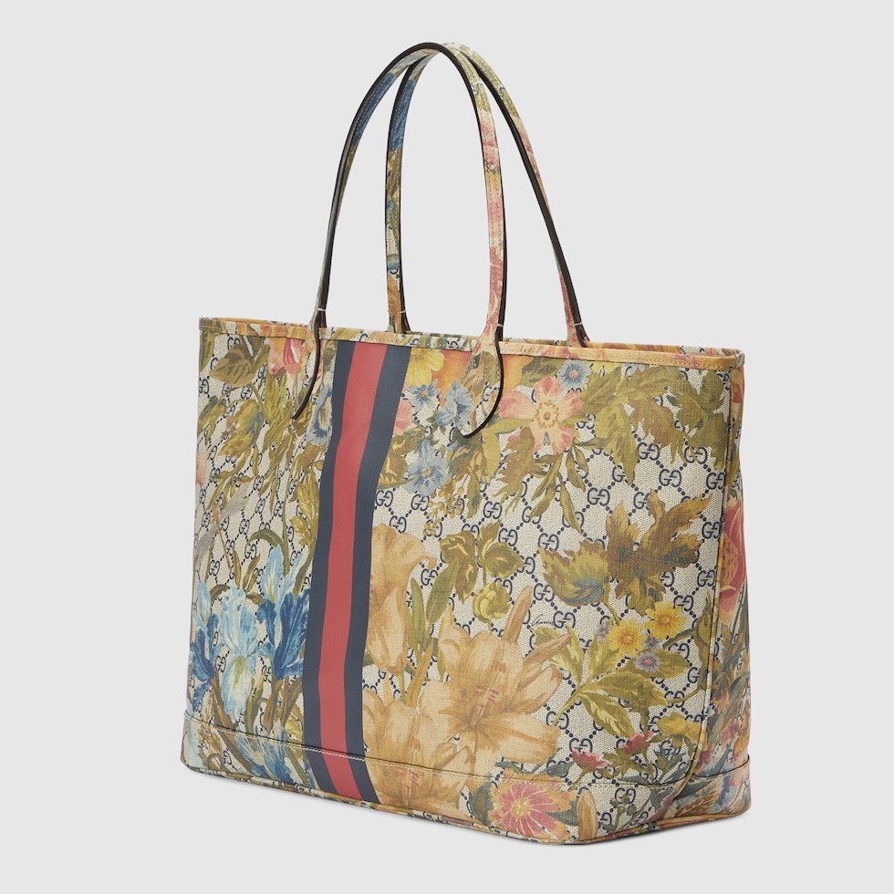 Online Exclusive Ophidia Flora print large tote bag in multicolour