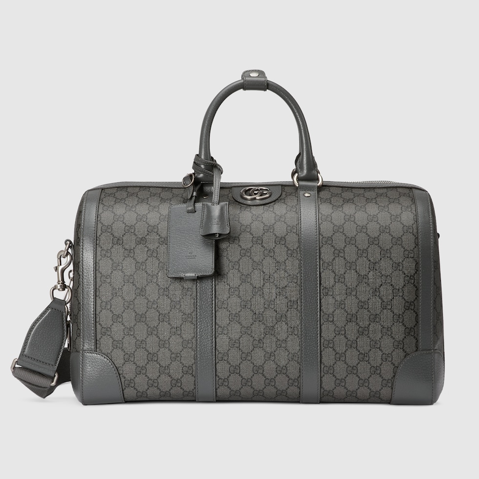 MittelgroBer Ophidia Reisetasche in grauer und schwarzer Supreme GUCCI DE