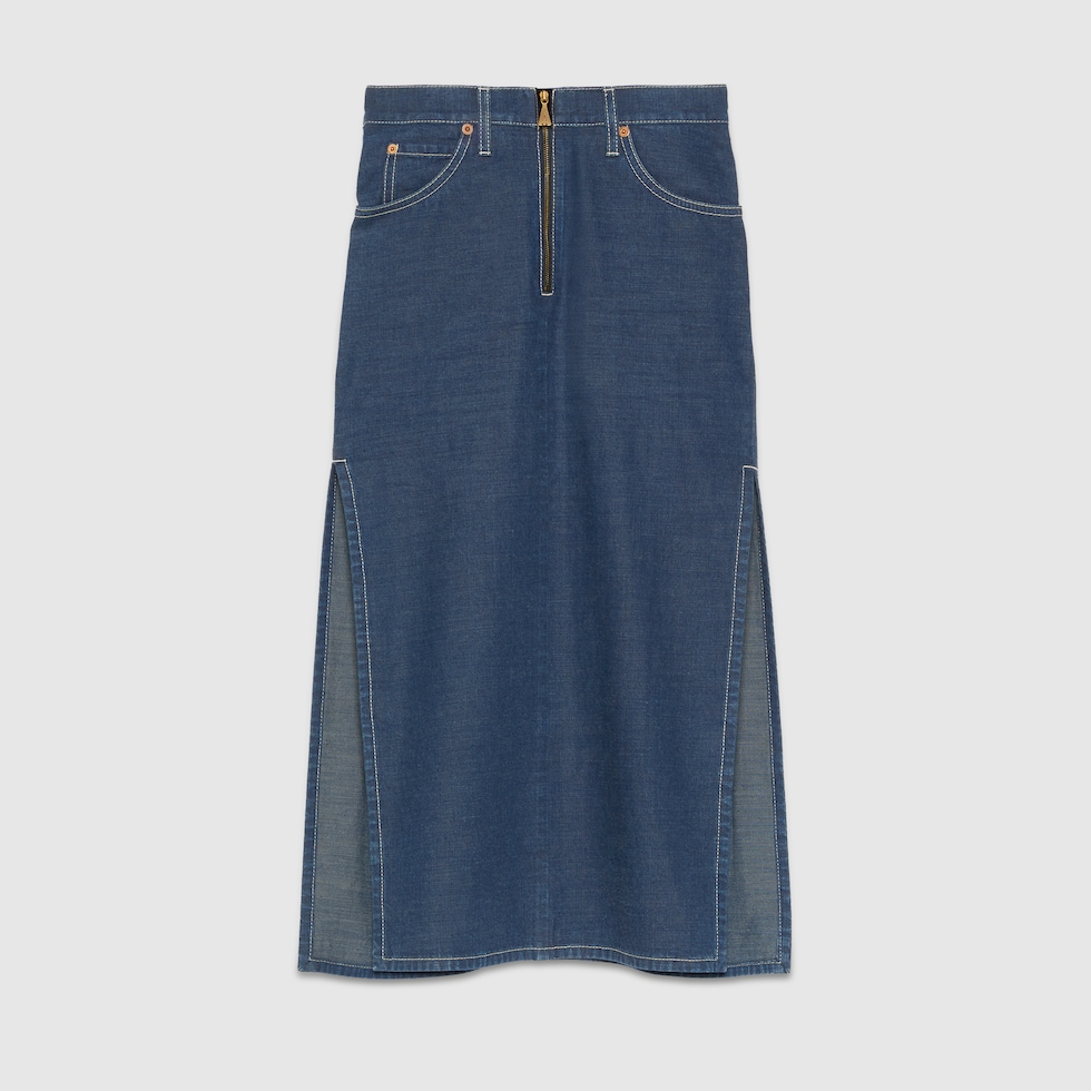 スカート Gucci skirt in denim 708851_XDB3L_4011_011_100_0000