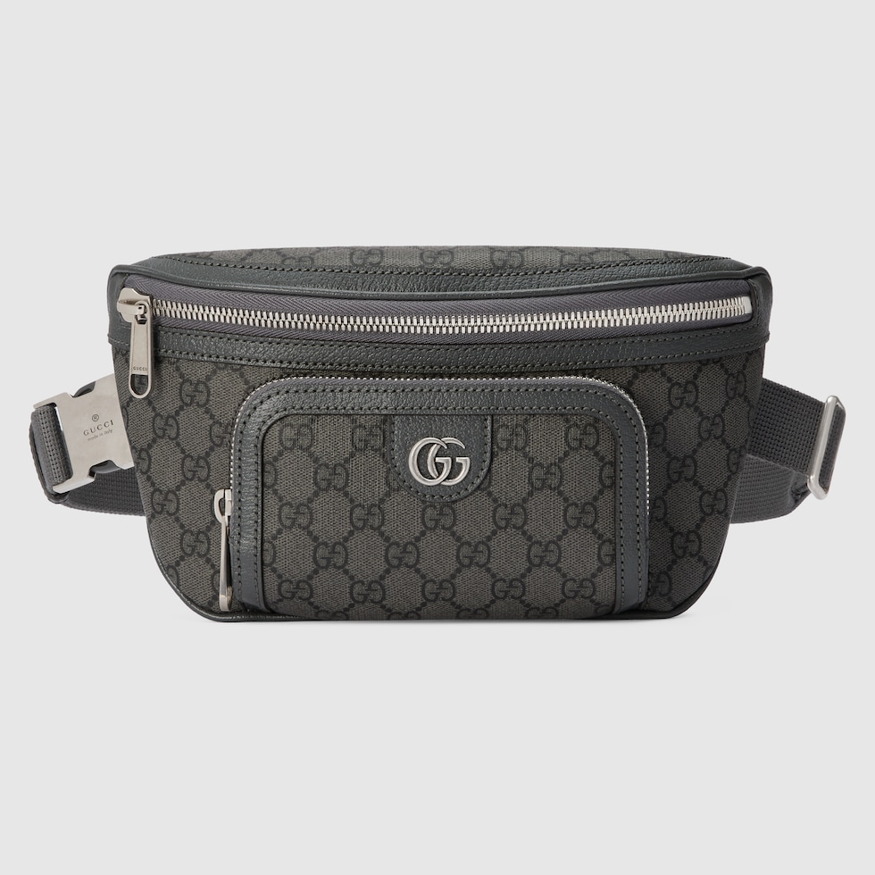 【GUCCI】GG OPHIDIA BELT BAG Ophidia small belt bag in beige and dark brown fabric
