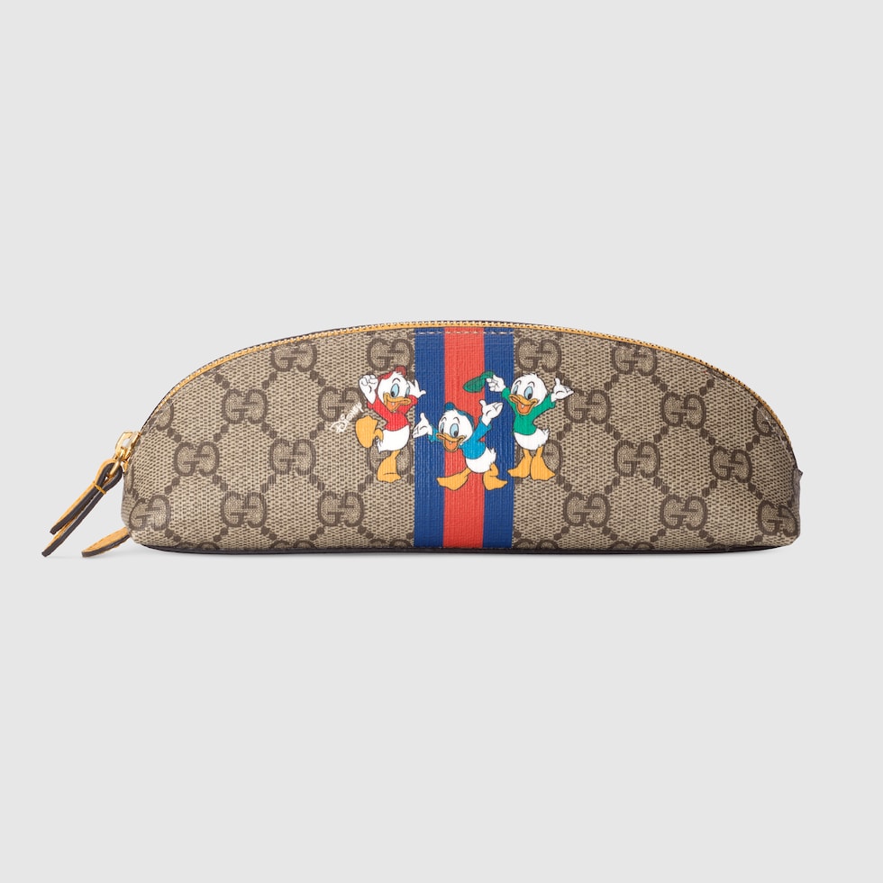 DISNEY（ディズニー）x GUCCI ドナルドダック ペンケースベージュ 