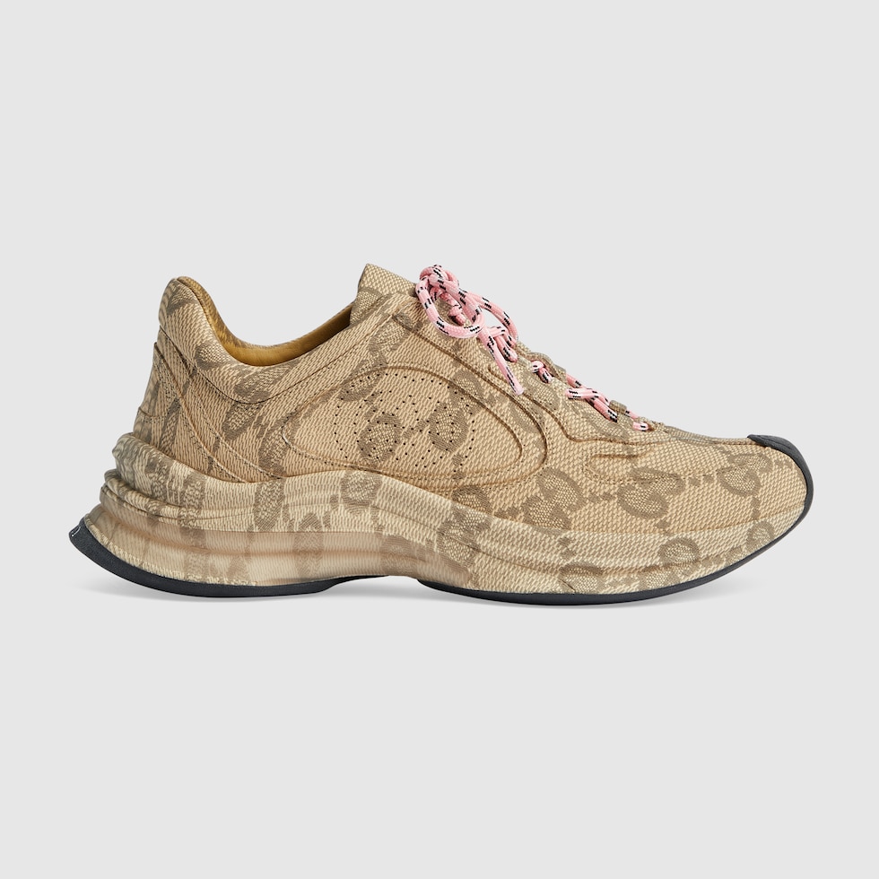 Women's GG sneaker in beige and ebony Original GG