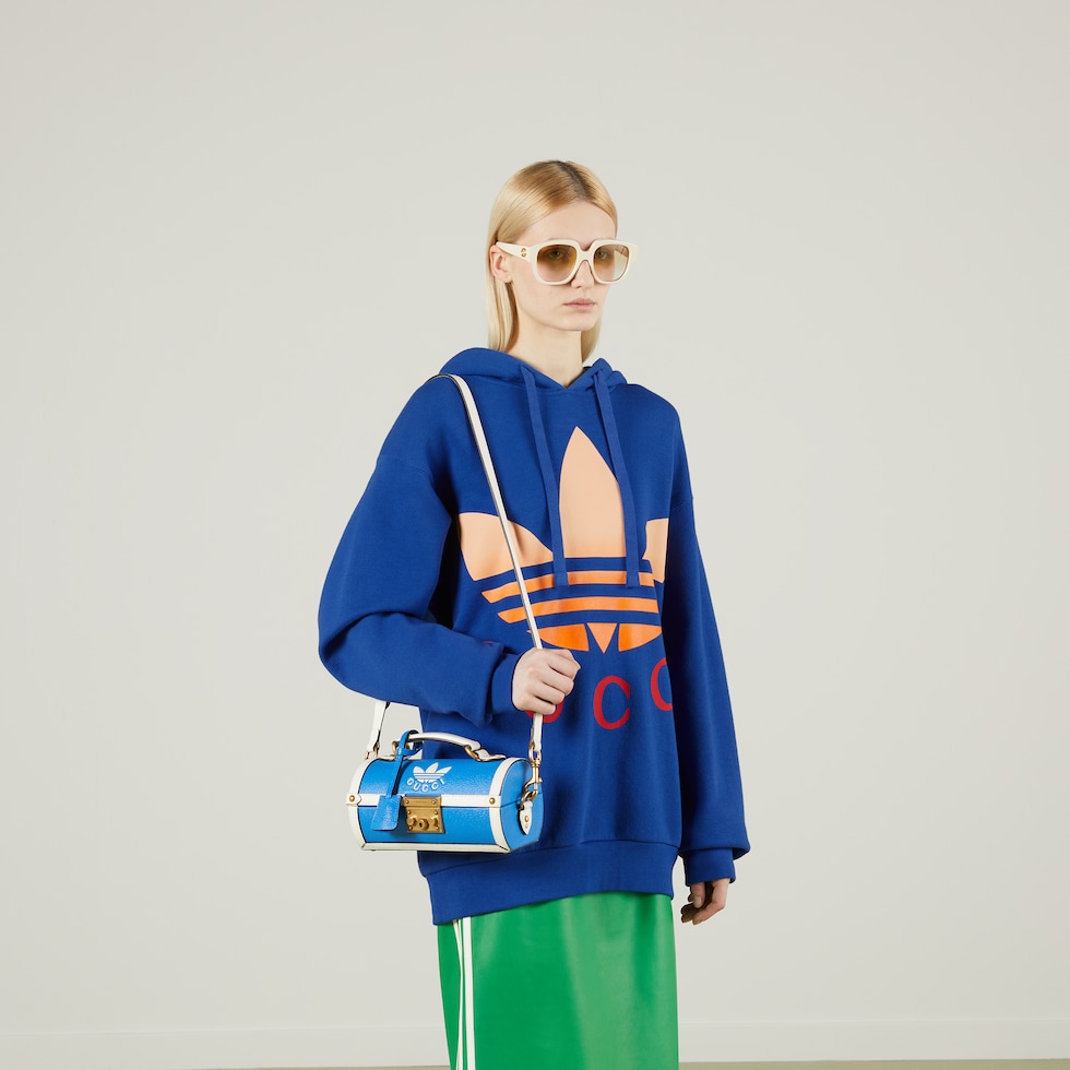 adidas x Gucci golf ball case in blue leather GUCCI® NL