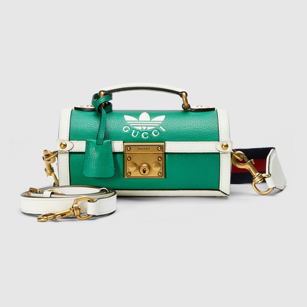adidas x Gucci golf ball case in green leather GUCCI® AE