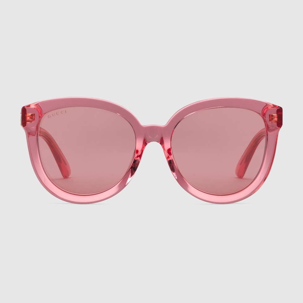 Gucci pink best sale cat eye sunglasses