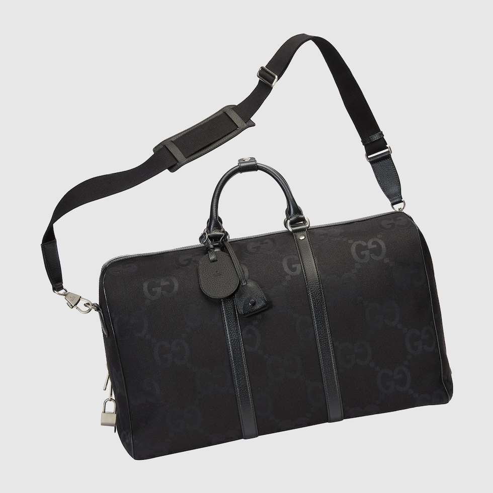 Sac de voyage GG jumbo grande taille en toile noire GUCCI FR