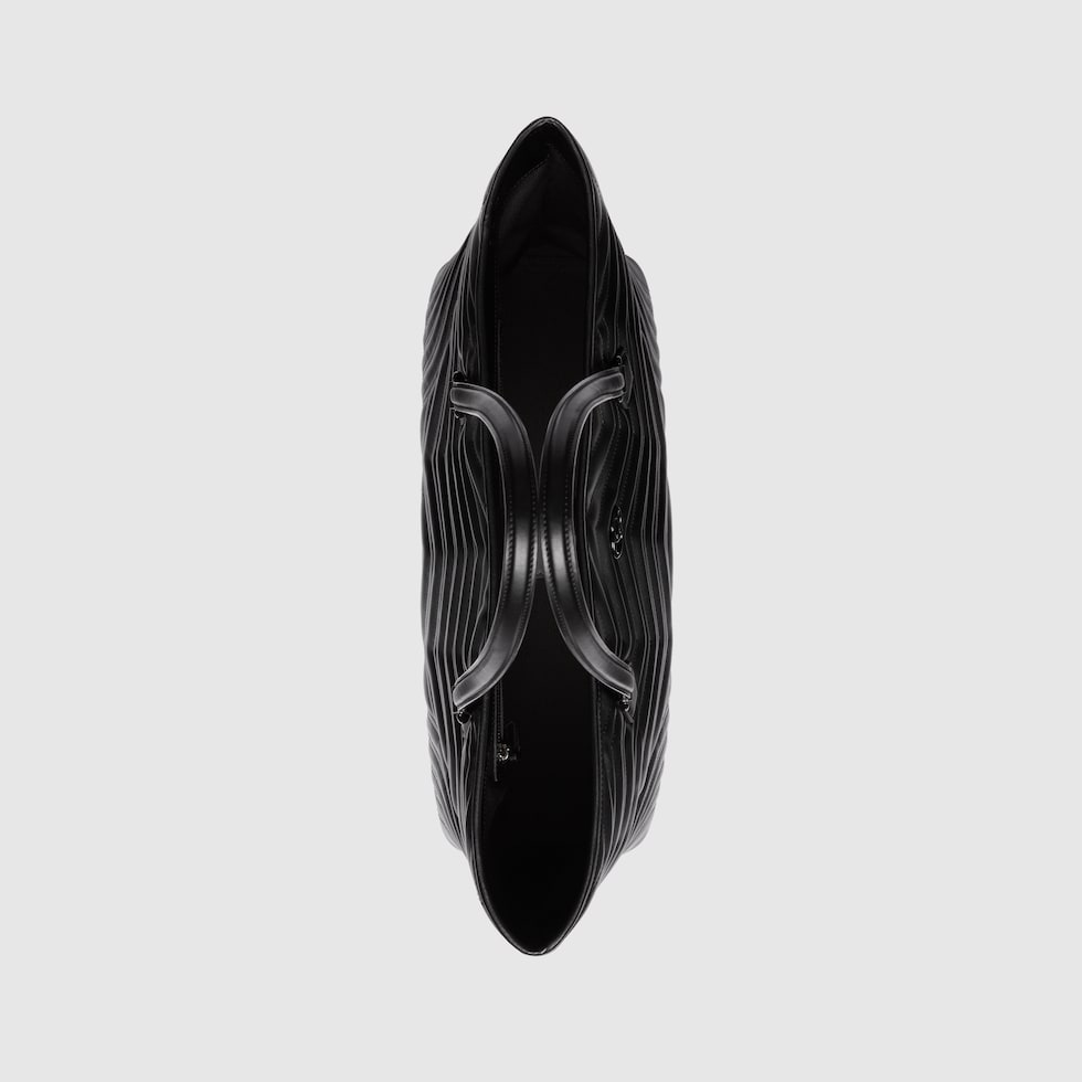 Cabas GG Marmont matelass grande taille en cuir noir GUCCI FR