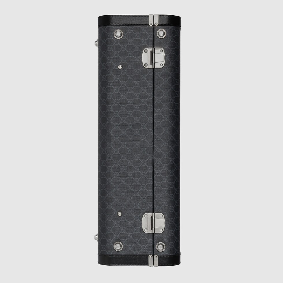 GG large rigid suitcase in black Supreme | GUCCI® ZA