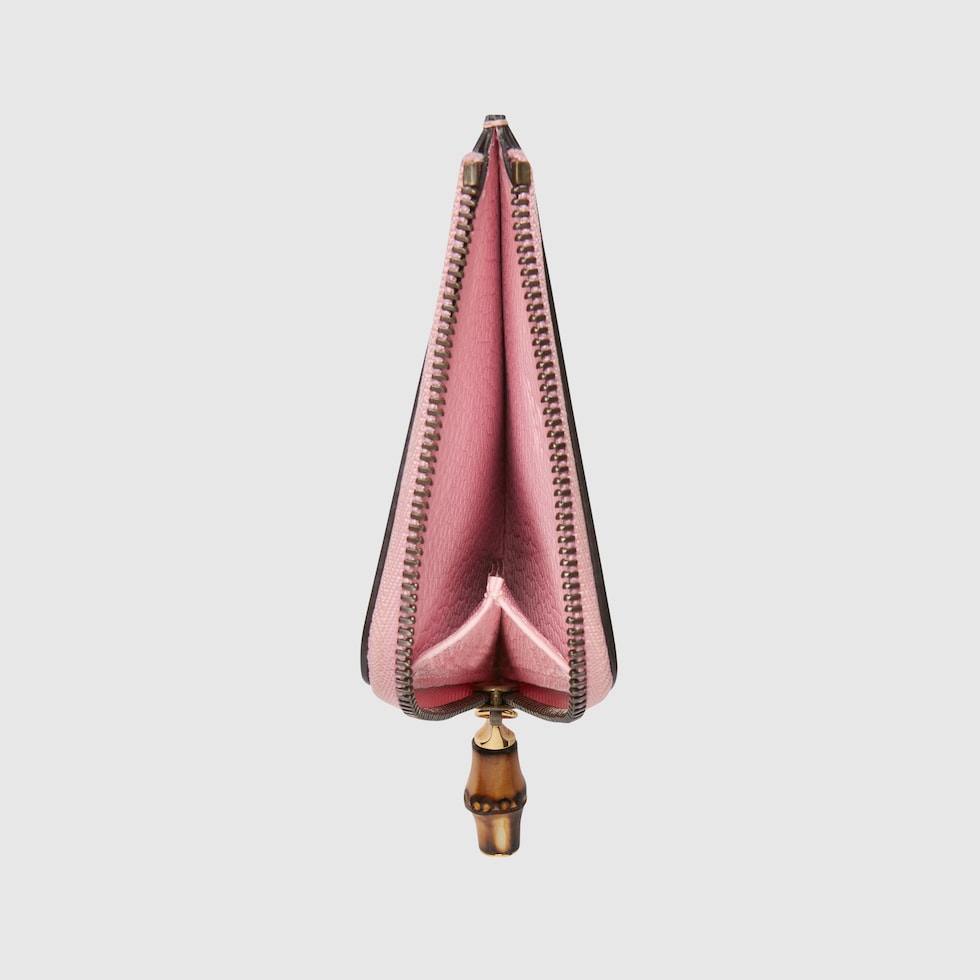【送料込み】SALE!!Gucciグッチ♪734771 バンブー付き ジップアラウンドウォレットブラック レザー