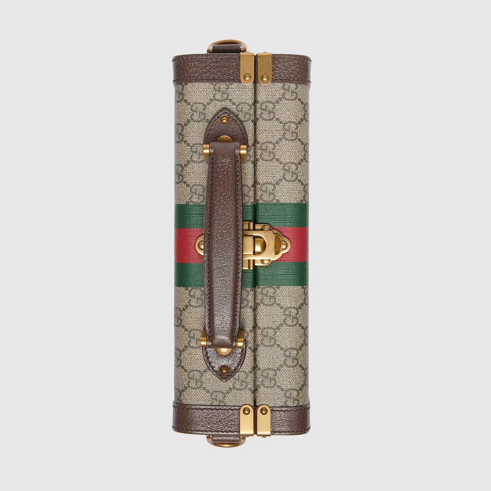 Gucci Savoy〕ミディアム リジッド スーツケースベージュ