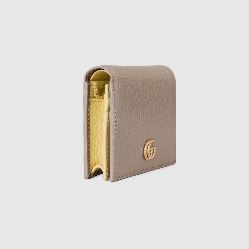ダブルG カードケース （コイン＆紙幣入れ付き） ・ベージュ