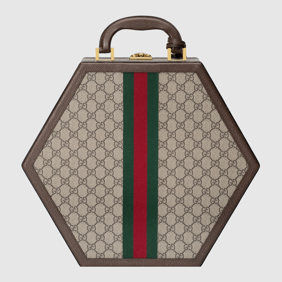 Dekoratives Mahjong Set mit Web in beige und ebenholzfarbener Supreme GUCCI DE