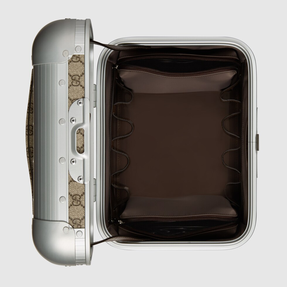 Gucci Porter beauty case in beige and ebony Supreme | GUCCI® SG