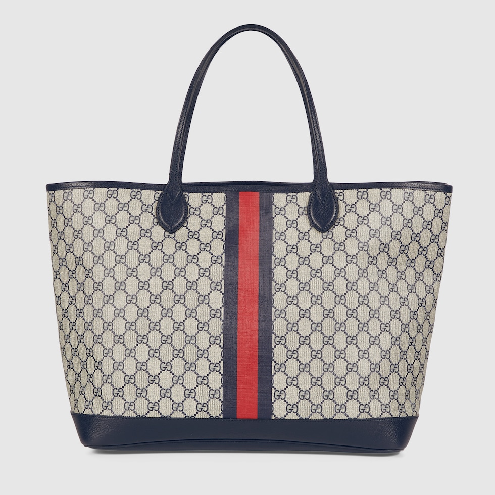 Bolso grande Ophidia inSupreme beige y azul GUCCI MX