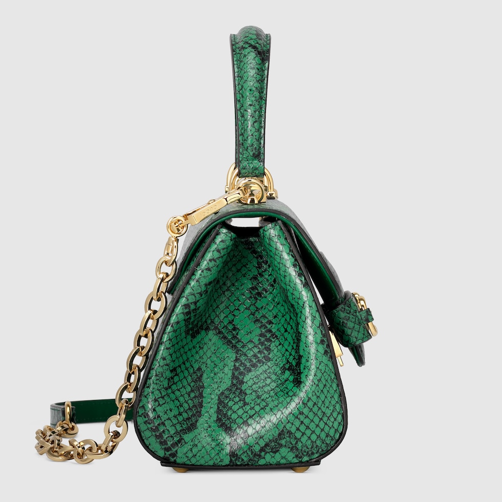 Gucci green bag with hot sale snake