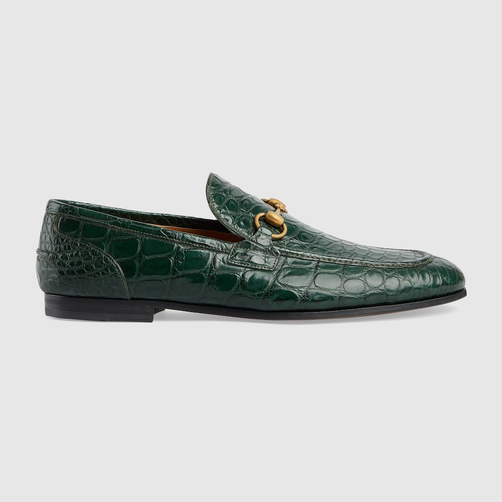 Crocodile gucci loafers clearance