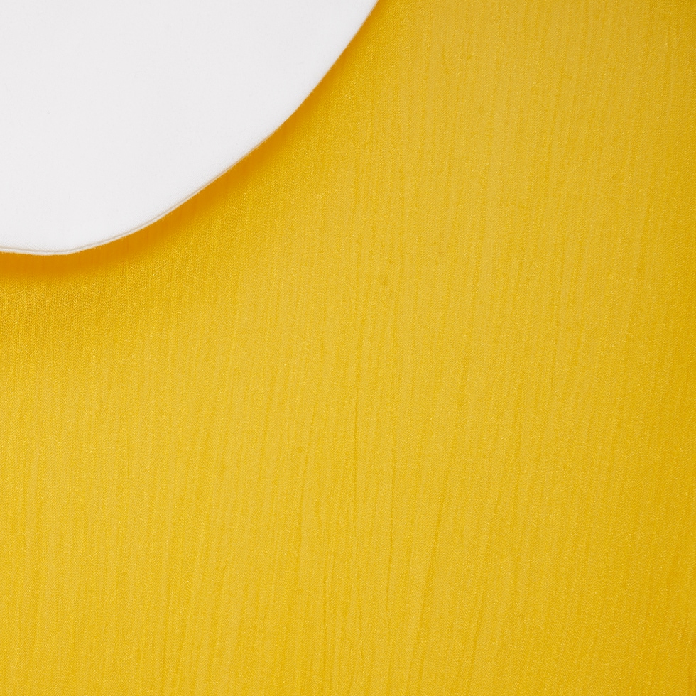 Silk chiffon dress in yellow | GUCCI® MX