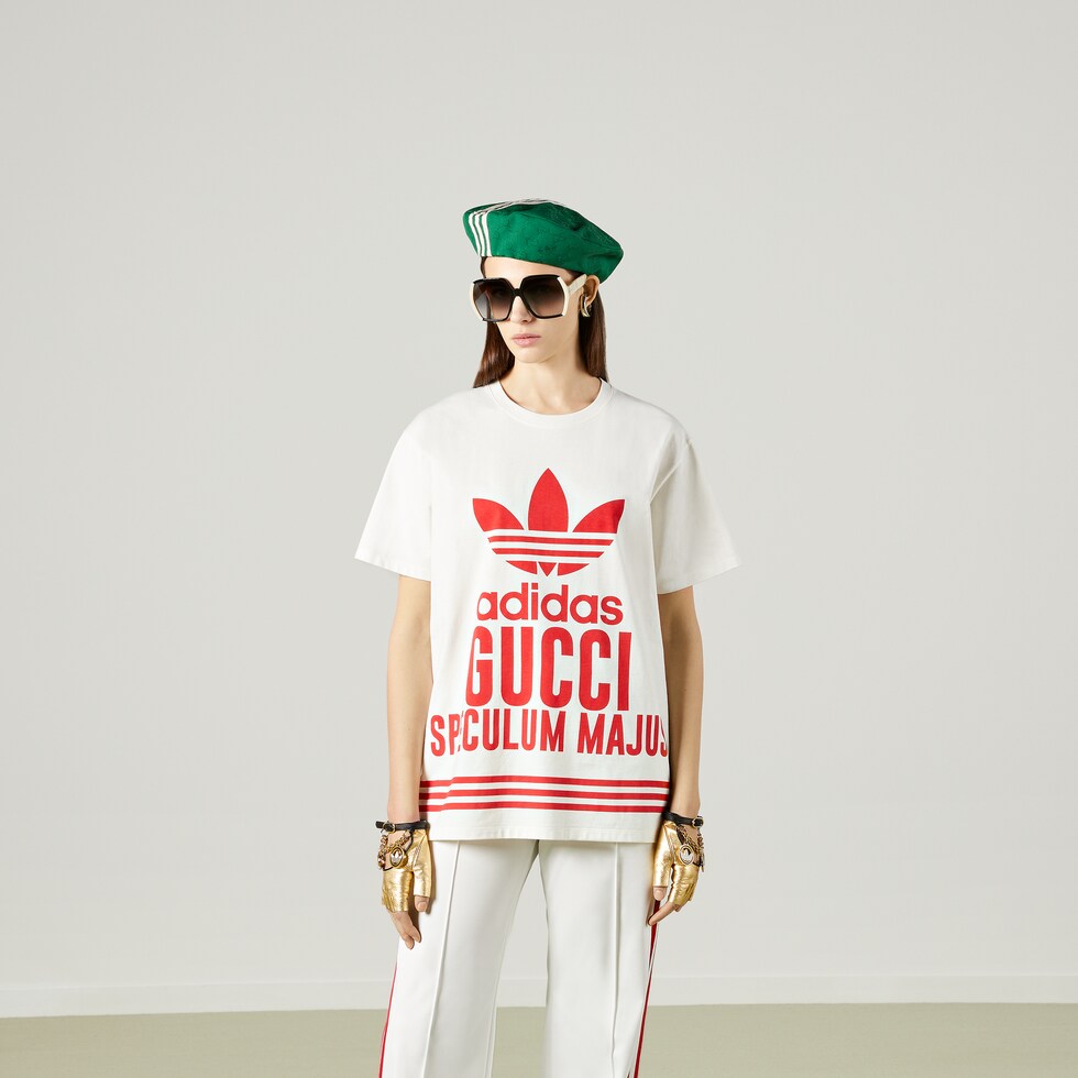 adidas x Gucci コットン Tシャツホワイト | GUCCI® JP