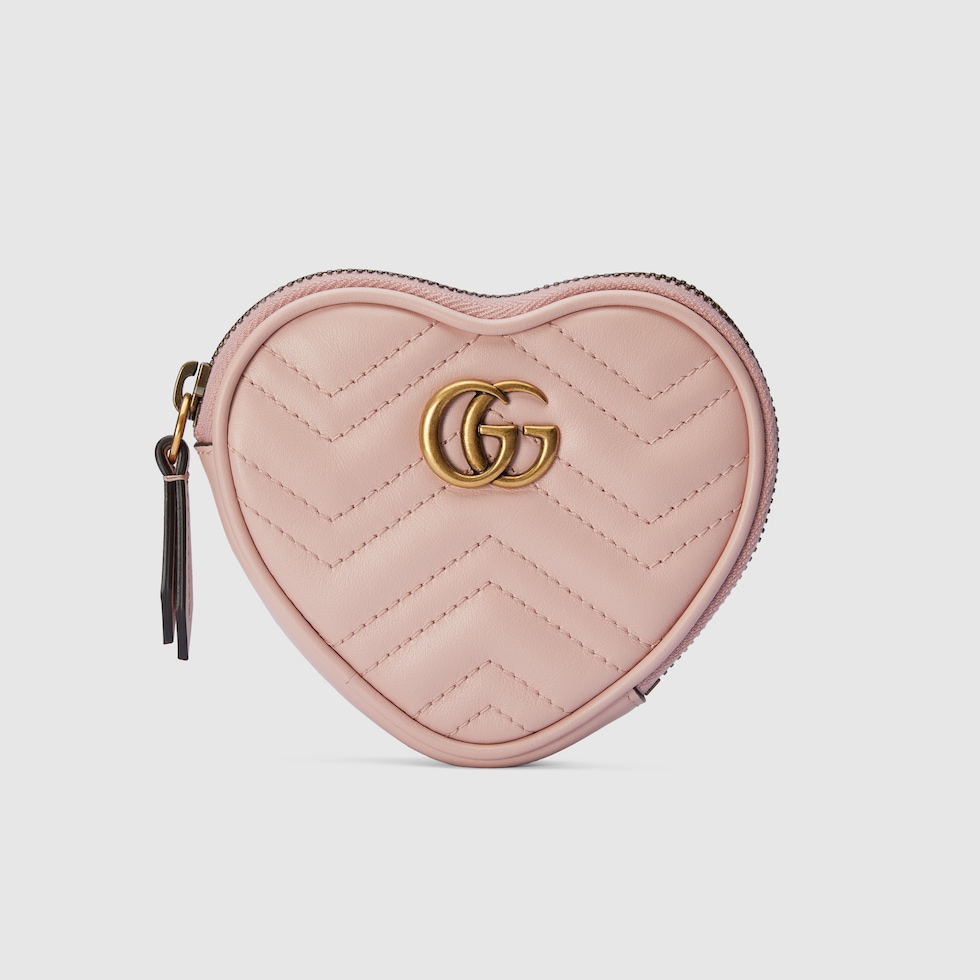 ほぼ未使用　GUCCI グッチ　コインケース　小銭入れ　GG柄　ハート　ピンク 未使用に近い】 GUCCI グッチ ハート コインケース 小銭入れ