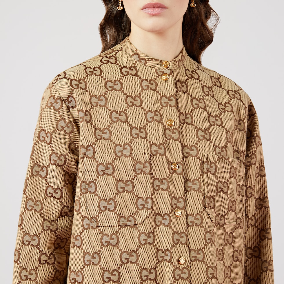 Gucci☆関税込☆マキシ GG ジャカード キャンバス シャツ (GUCCI
