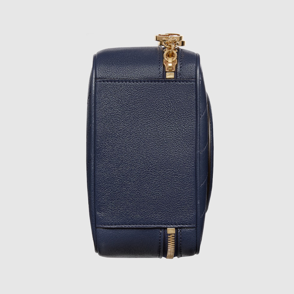 Gucci Blondie top handle bag in blue leather GUCCI US