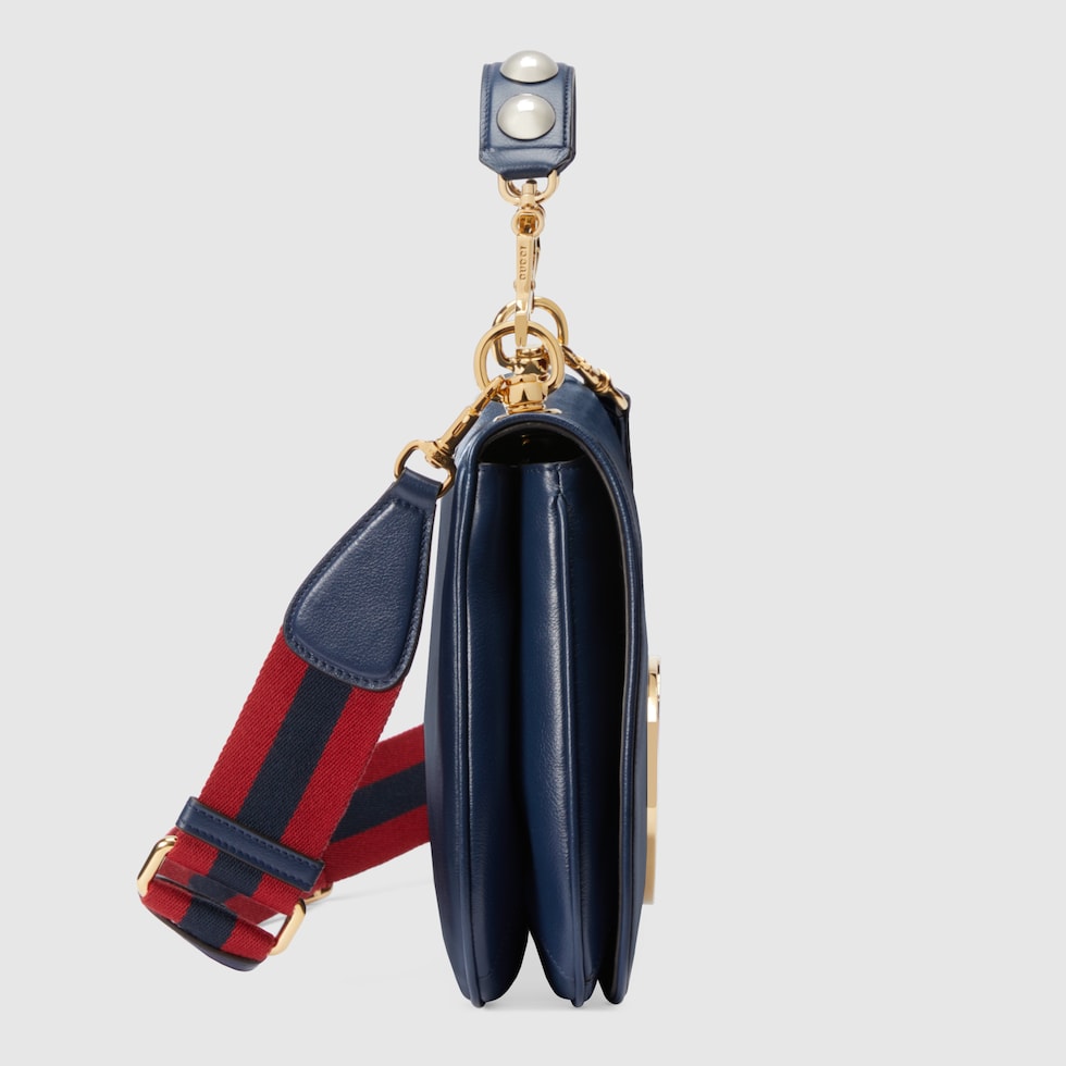ハンドバッグ Gucci Blue Leather Gucci Blondie Handbag Gucci Blondie small top handle bag in blue leather | GUCCI® SG