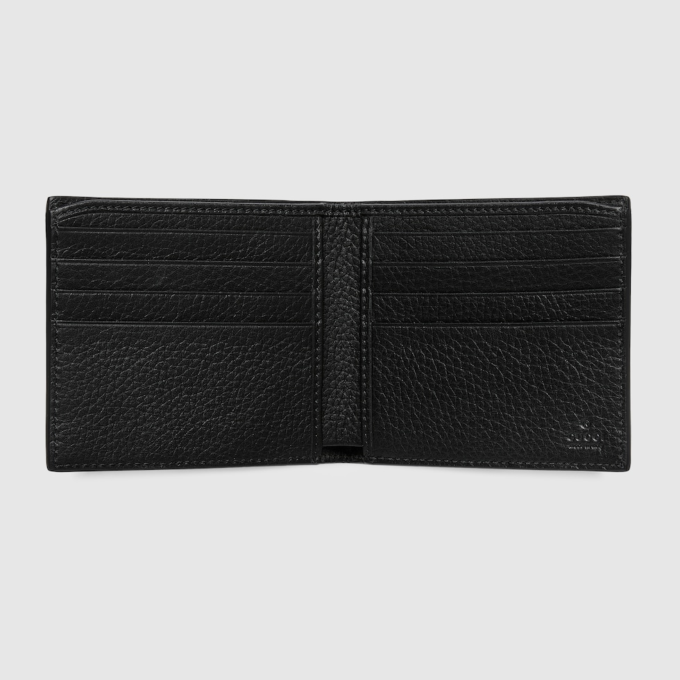 GG jumbo bi-fold wallet in black leather | GUCCI® US