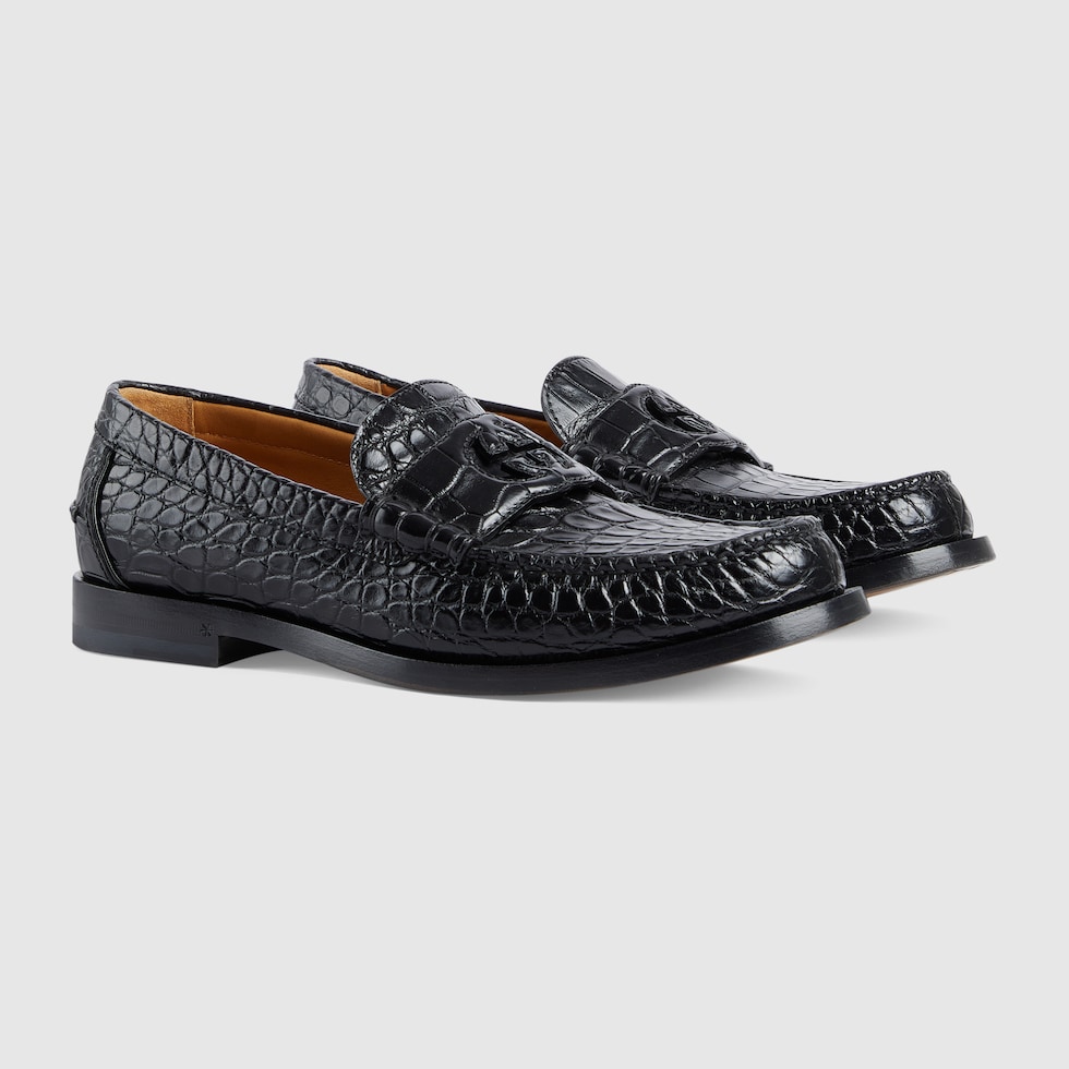 Gucci alligator loafers new arrivals
