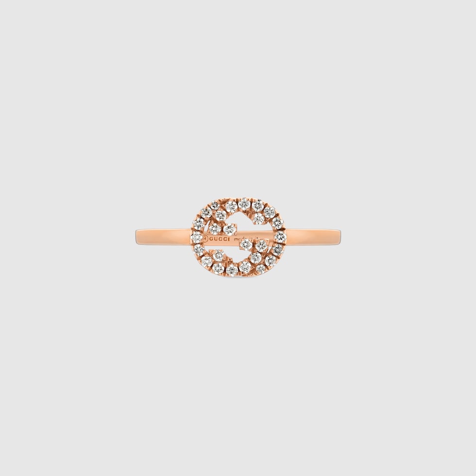 F*F様 gucci 指輪15 interlocking Gucci Interlocking diamond 18k ring in 18k rose gold | GUCCI® US