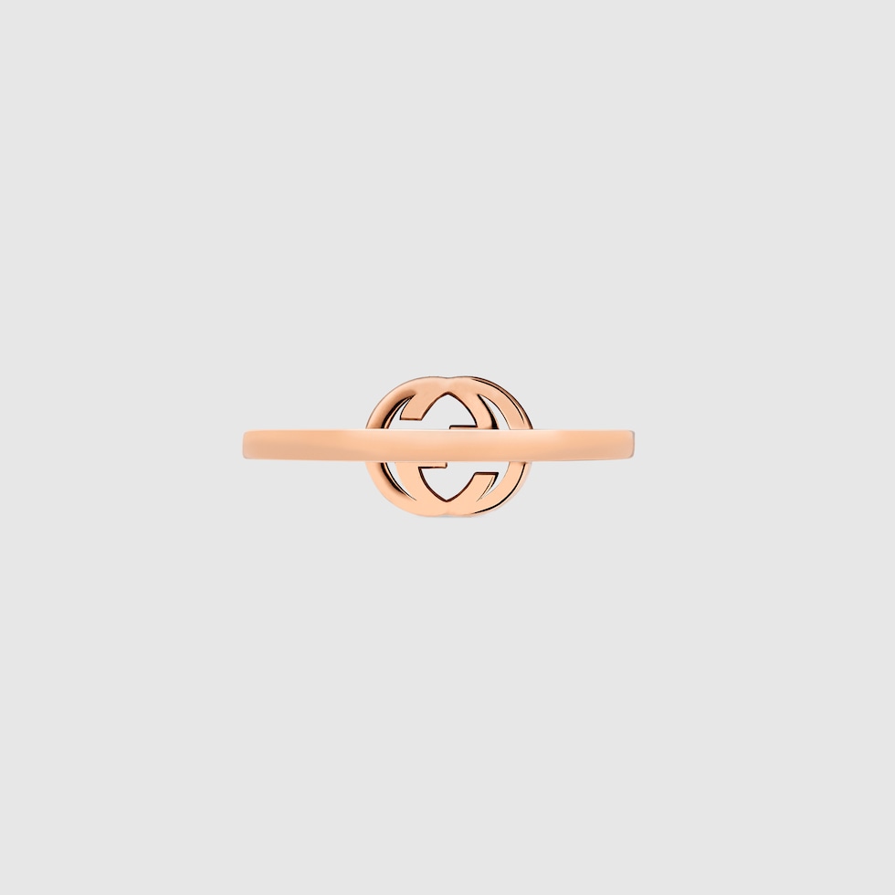 【GUCCI】gg ring in rose gold リング ピンクゴールド GUCCI GG Running 18k Pink/Rose Gold Stacking Ring