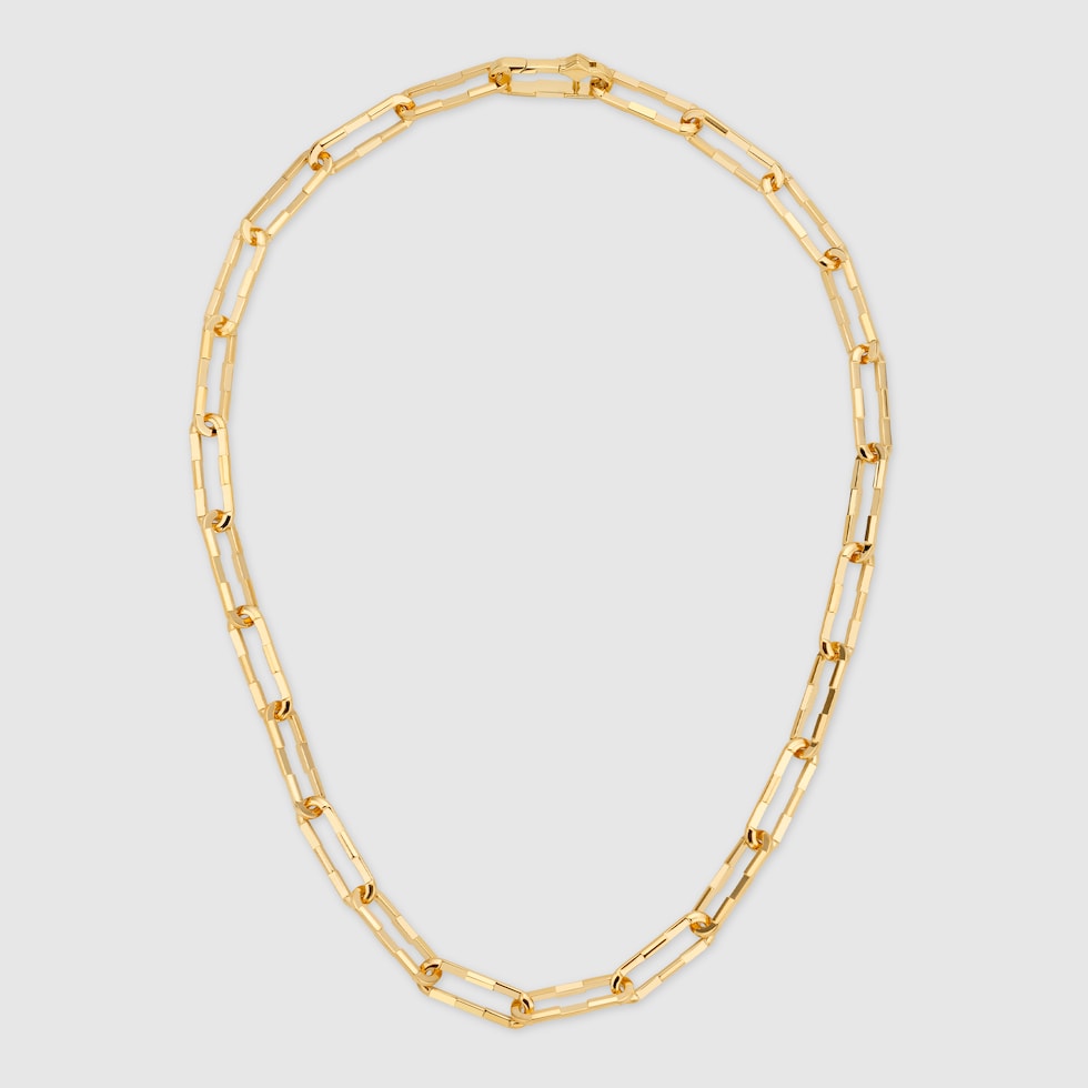 สร้อยคอ Link to Love wide chain necklace inเยลโลว์โกลด์ 18k GUCCI® TH