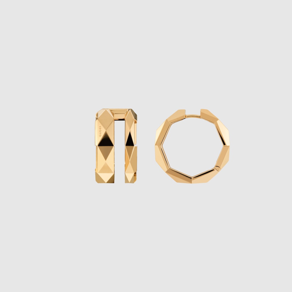 グッチ　リンクトゥラブ片ピアス　K18PG Gucci Link to Love studded earrings in 18k yellow gold