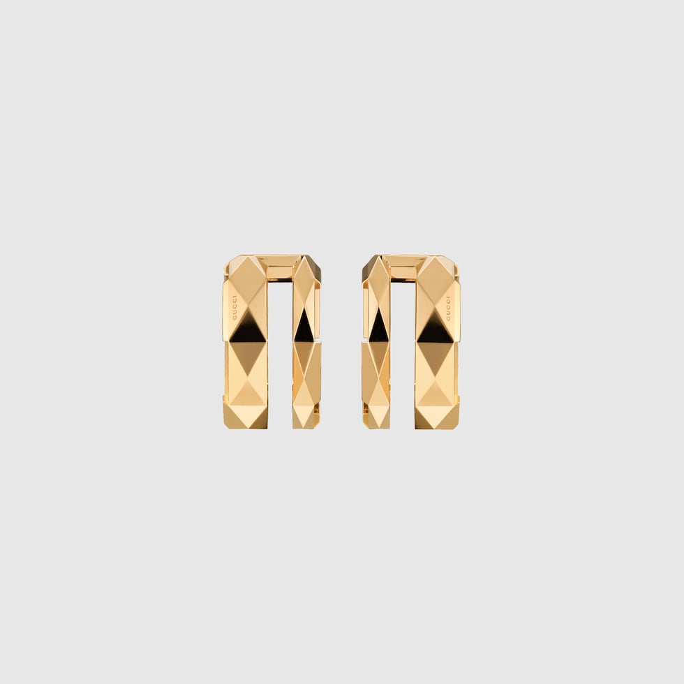グッチ リンクトゥラブ片ピアス K18PG Gucci Link to Love double earrings in 18k yellow gold