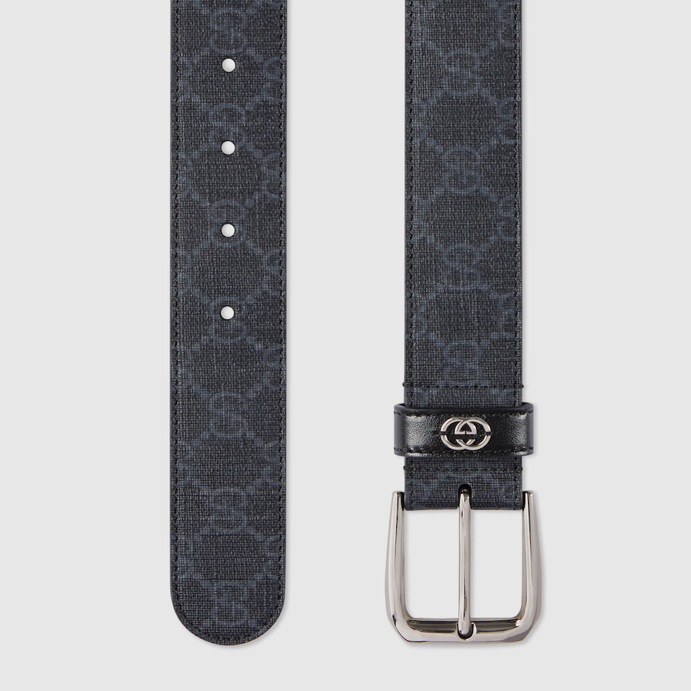 Gucci GG Supreme Belt w/ Interlocking G - Size 38