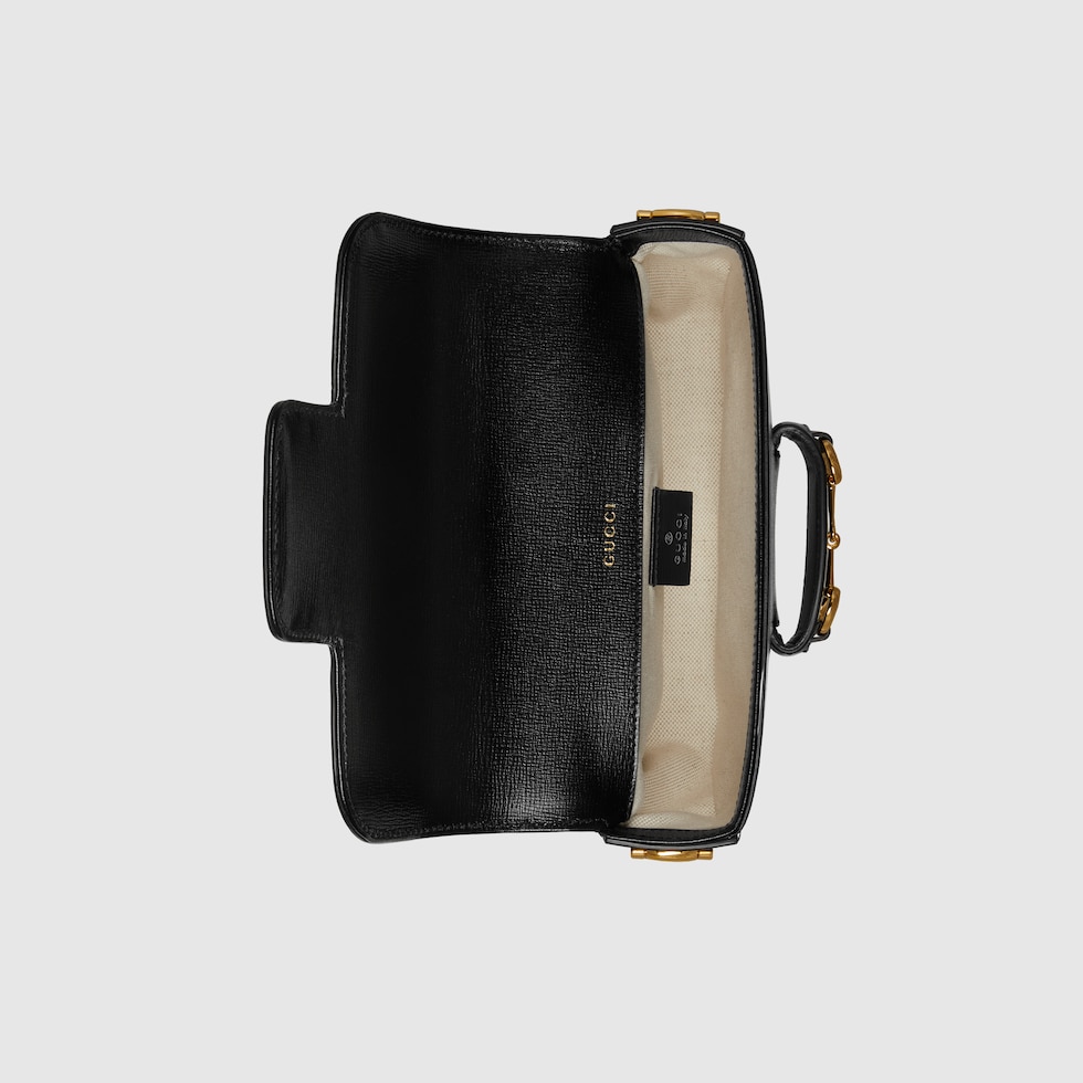 Gucci Horsebit 1955 small shoulder bag in black leather