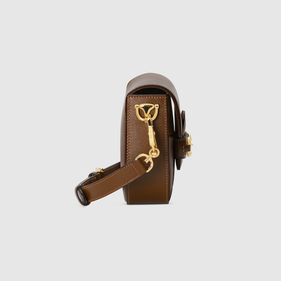 Gucci Horsebit 1955 small shoulder bag in brown leather
