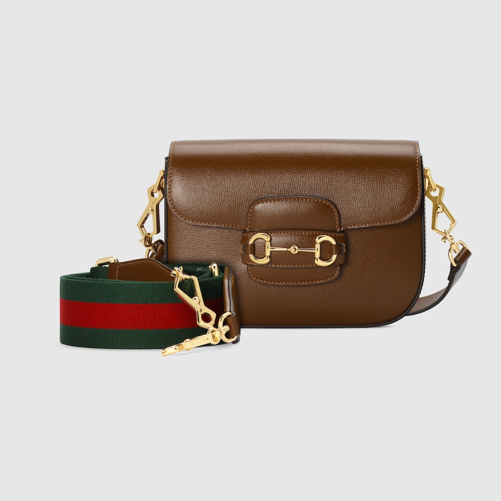 グッチ ホースビット 1955〕ミニバッグブラウン レザー | GUCCI® JP