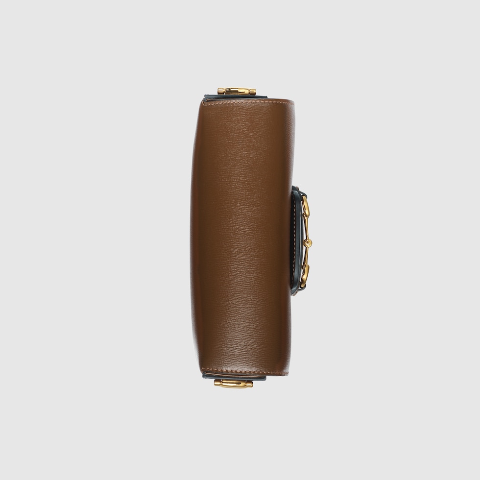Gucci Horsebit 1955 small shoulder bag in brown leather