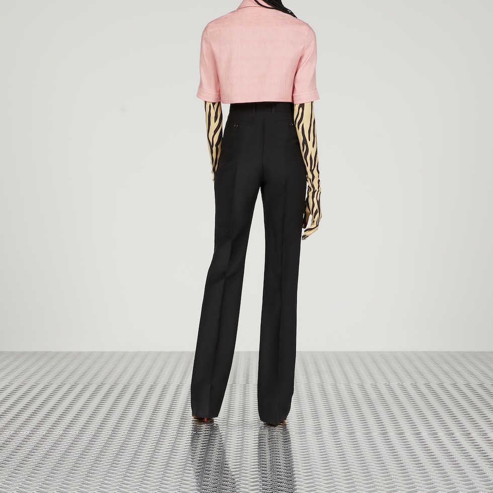 【関税込み】GUCCI WOOL TROUSERS WITH GUCCI BIRDS LABEL Gucci Wool Trousers | italist