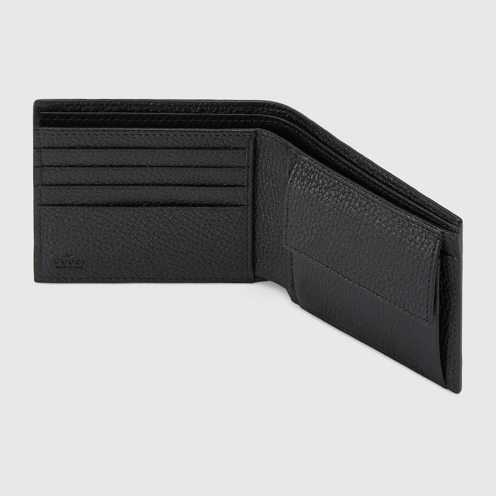 ゆうじあき Jumbo GG coin wallet in black leather | GUCCI® SI