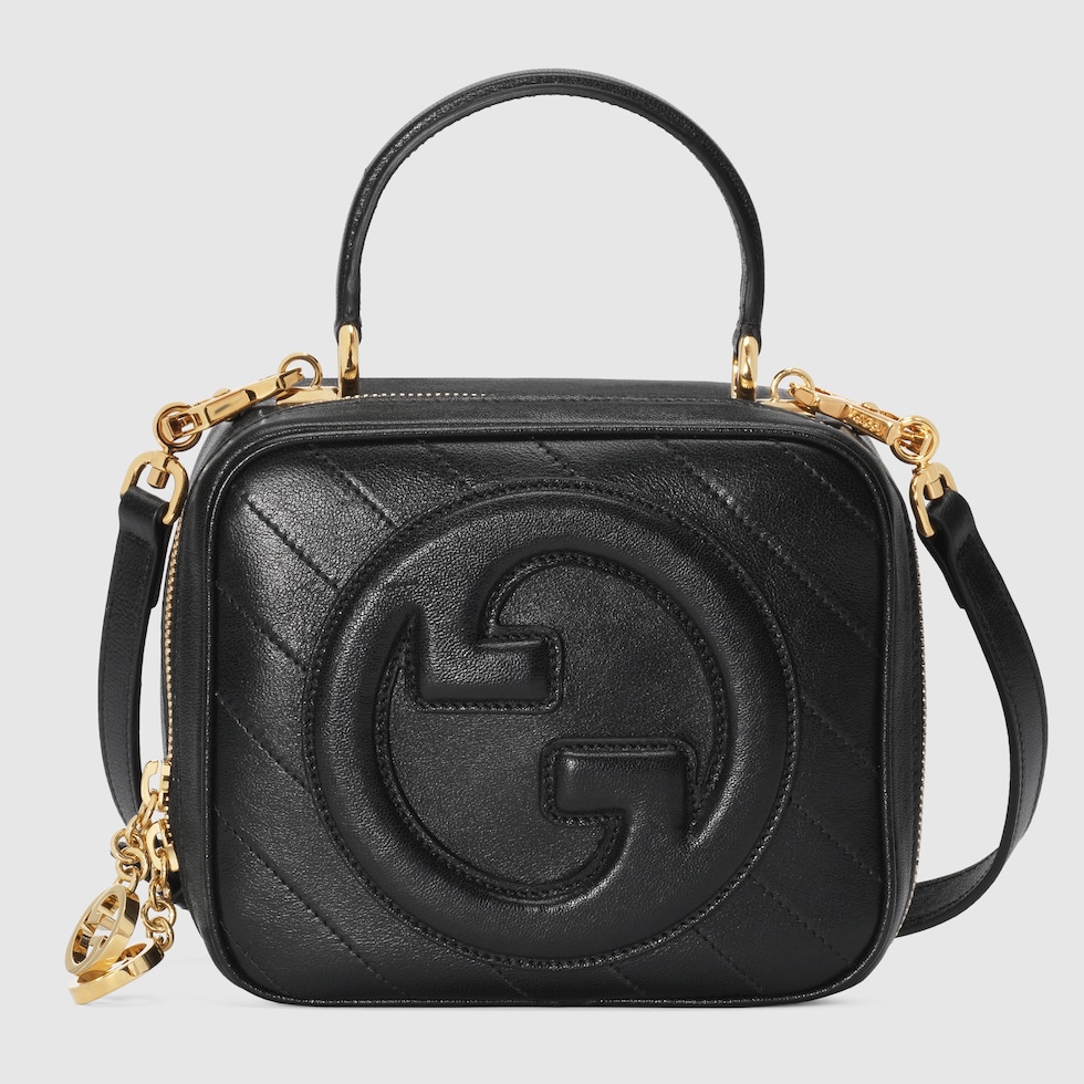 Borsa a mano Gucci Blondie misura piccola in pelle nera GUCCI Italia
