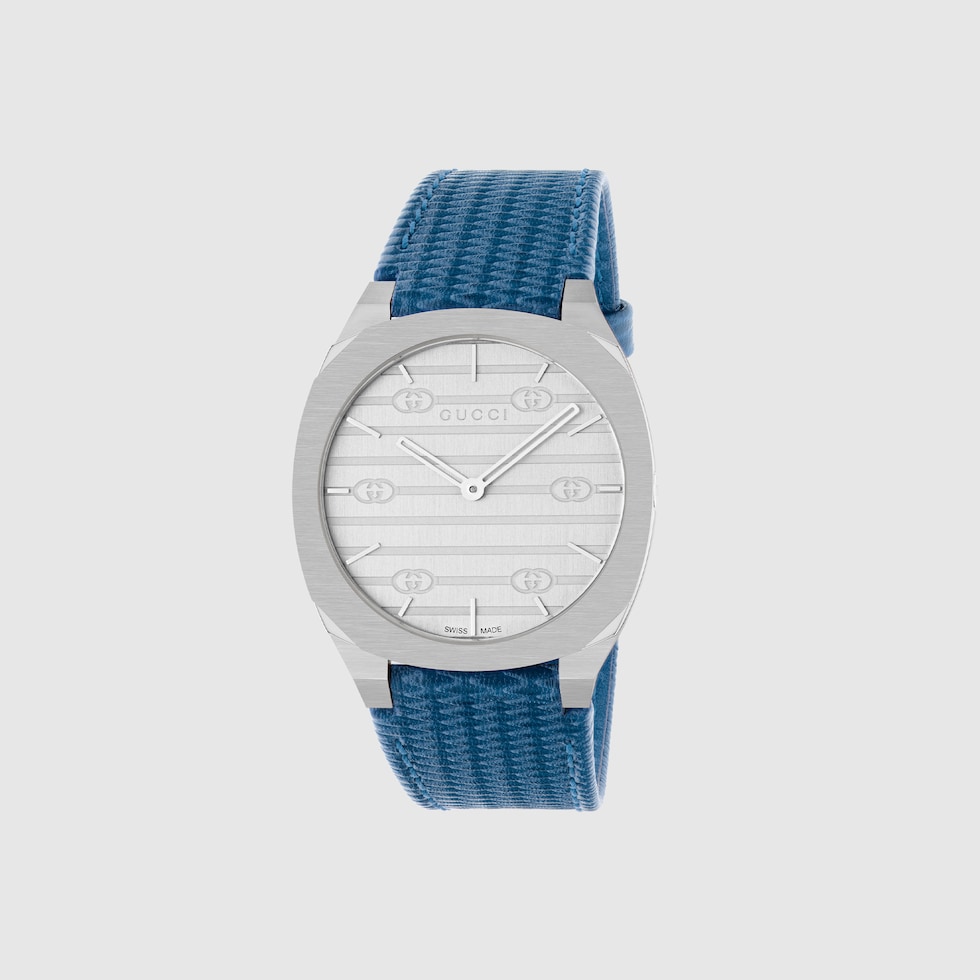 Reloj GUCCI 25H de 34mm en piel azul GUCCI ES