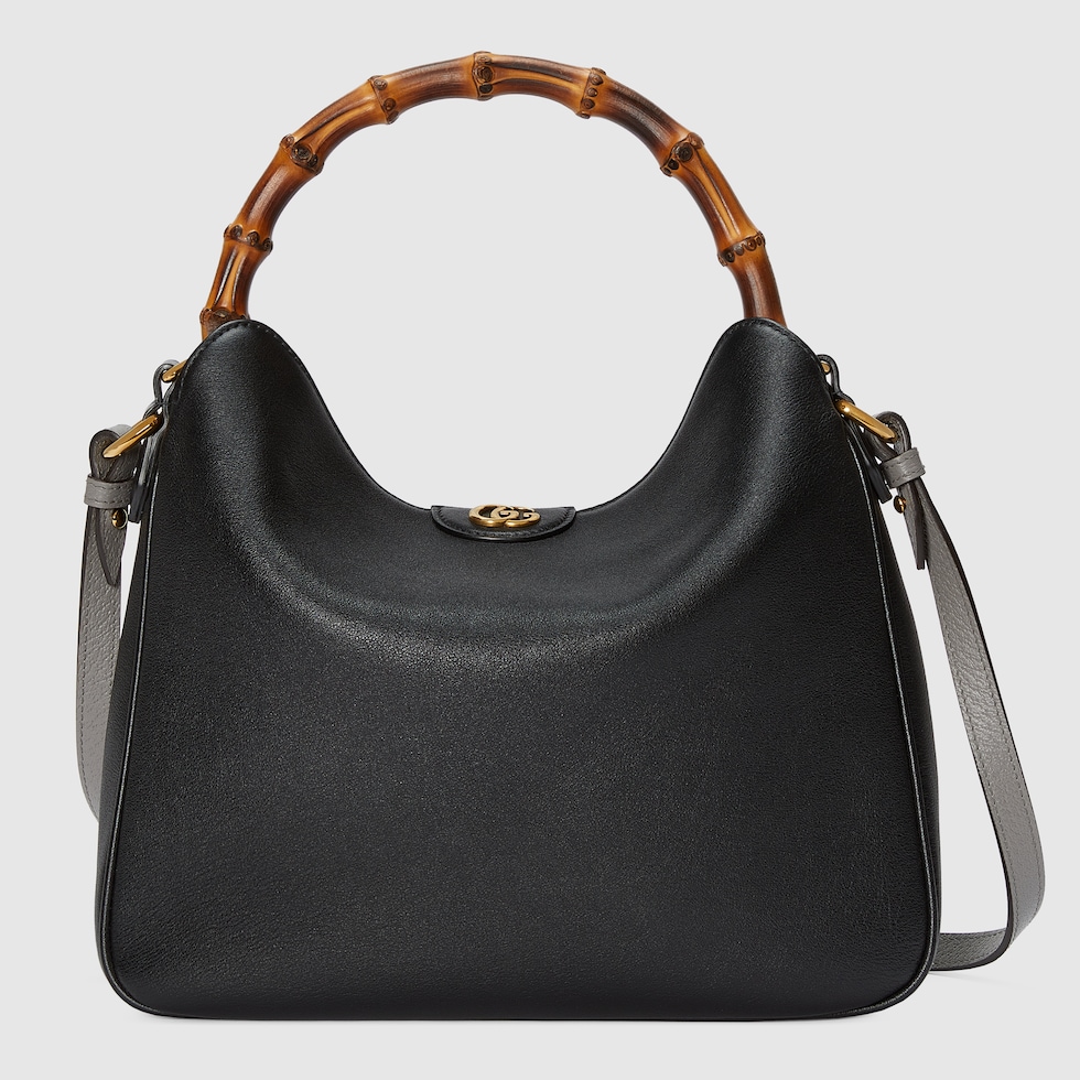 Gucci Diana medium shoulder bag in black leather | GUCCI® US